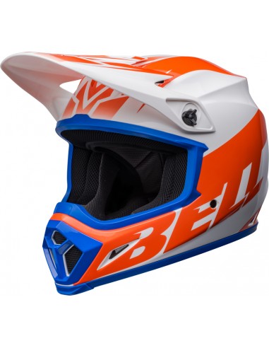 Casque BELL MX-9 Mips - Disrupt Gloss White/Orange