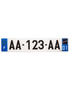 Plaques françaises PPI 520x110 SIV département 06 PVC + fonds blancs - 10 pièces