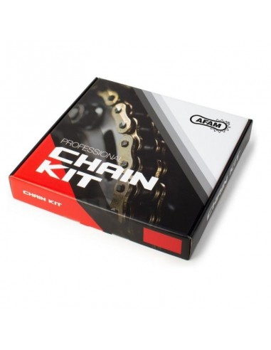 Kit chaine AFAM acier APRILIA 125 RS4 2011-2013 OLD DRIVEN SHAFT   