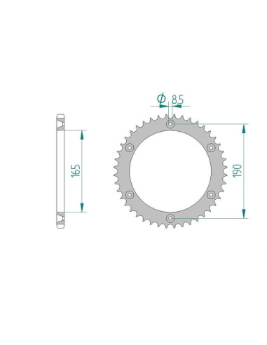 Kit chaine AFAM alu KTM 250 GS 1984-1985 520