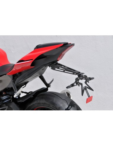 SUP10 Support de plaque alu noir bras Ermax pour YZF R1 2015-2018 