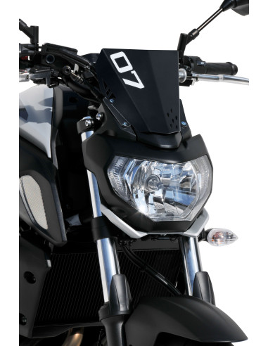 saute vent sport en aluminium anodisé pour MT07 2018/2019 