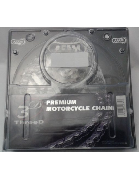 Kit chaine AFAM acier 3D KAWASAKI ER 6 N CAF,CBF,CCF ER 650 pas 520 2005 à 2015