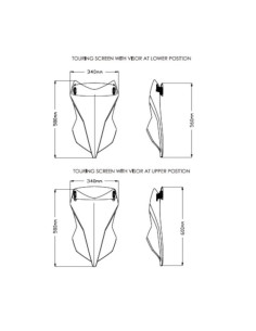 Bulle Touring Avec Visière 20630 Puig pour Benelli TRK 251 2020 et + 
