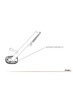 Extension de pied de béquille 20298 Puig pour Yamaha TÉNÉRÉ 700 / RALLY EDITION 2019 et + 