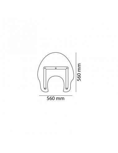 Pare-brise America II 5950 Puig - Honda VTX1800C 01-10, VTX1800R 01-06, M1600 INTRUDER 05, Suzuki M800 INTRUDER 05-17 