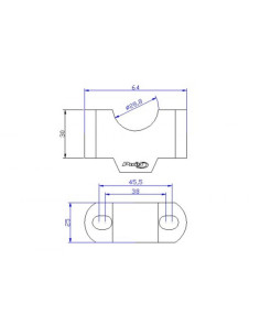 Pontets 3741 PUIG, couleur argent ou noir, Hauteur 30mm Ø 29mm 