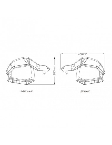 Extension de Protége-mains 8948 - Honda CRF1000L AFRICA TWIN 2016-2019 