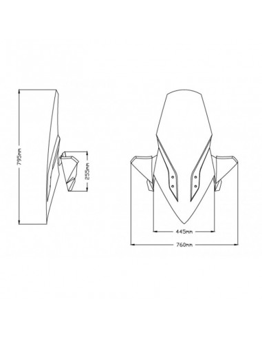 Pare-brise V-Tech Line Touring  3757 - Kymco XCITING S 400 2019-2020 