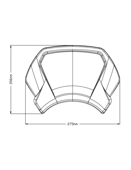 Plaque frontale en aluminium 9800 - Ducati SCRAMBLER Desert Sled 17-18, SCRAMBLER 1100 / Sport / Special 18 et + 