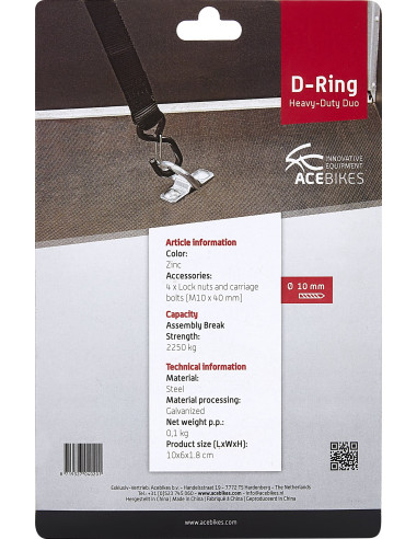 Anneau en D pour usage intensif