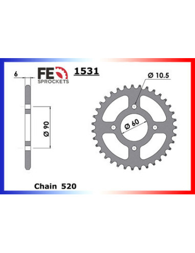 LEONART.125.BOBBER'09 14X35 RK520SO