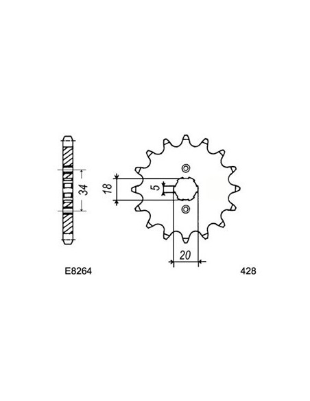 DT.125.TENERE'88/92 16X50 RK428MXZ µ  (BLG)