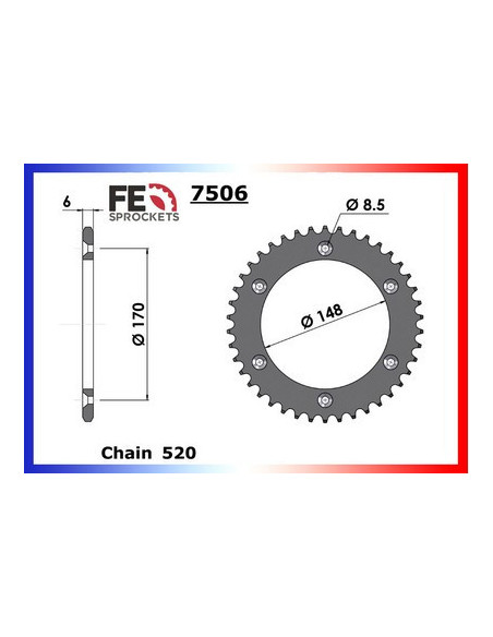 TS.250.X/RH.250  '84/85 13X47 RK520SO *