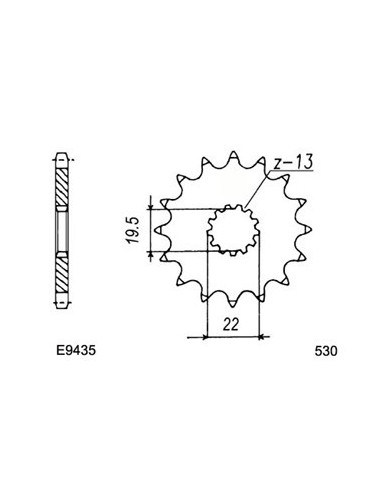 GSX.400.F '81/83 4 CYL 15X43 RK530KRO *