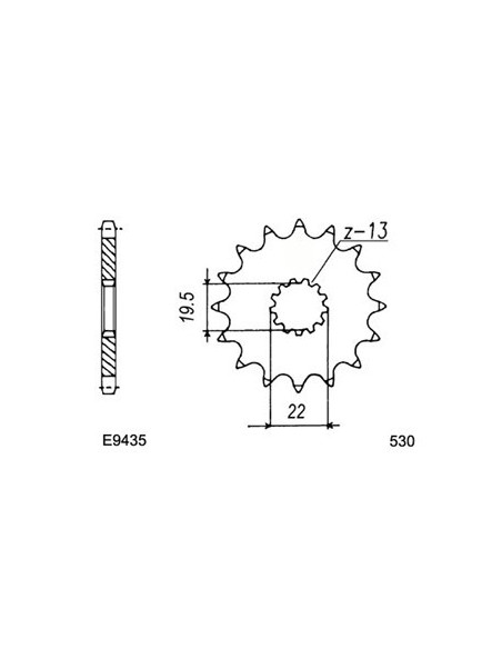 GSX.400.F '81/83 4 CYL 15X43 RK530KRO *