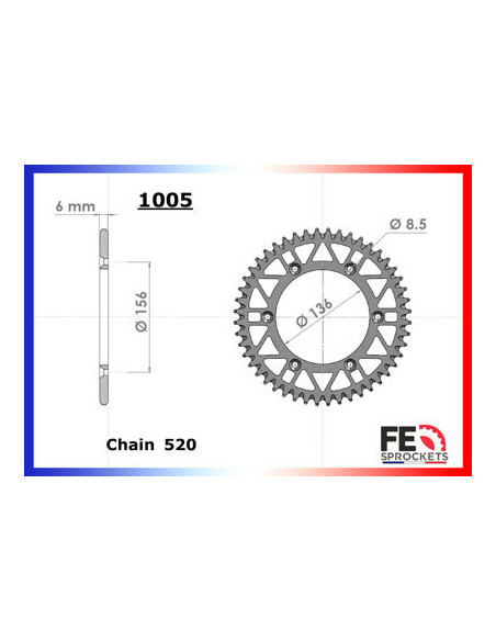 525.RR Enduro '05/13 14X50 RK520SO µ