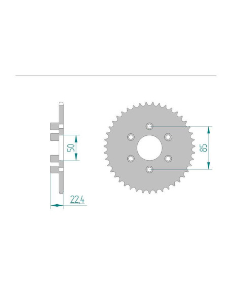 Kit chaine DID  ACIER APRILIA CLASSIC 50 1992 à 1999