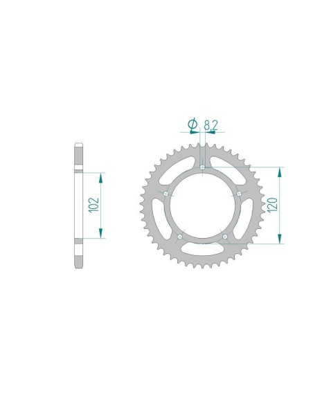 Kit chaine DID  ACIER APRILIA RS 50 2003 à 2005