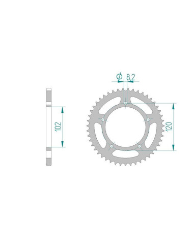 Kit chaine DID  ACIER APRILIA TUONO 50 2003 à 2005