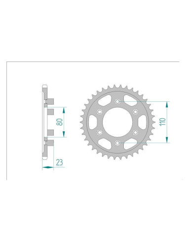 Kit chaine DID  ACIER APRILIA AF-1 125 SPORT 1989 à 1990