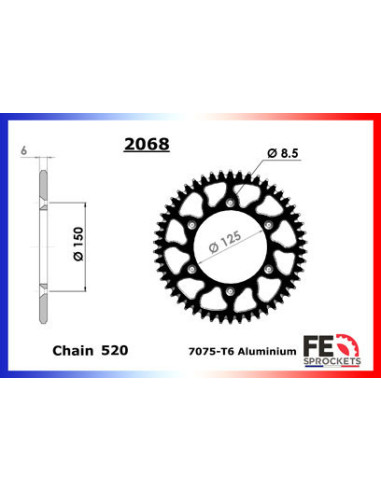 250.SX '17/19 14X50 RK520MXZ *