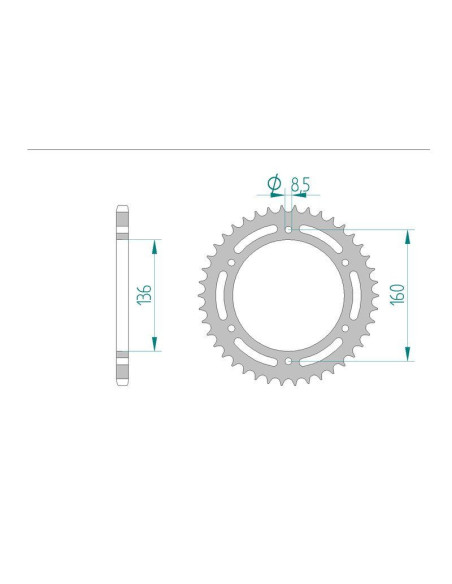 Kit chaine DID  ACIER APRILIA PEGASO 650 1993 à 1995