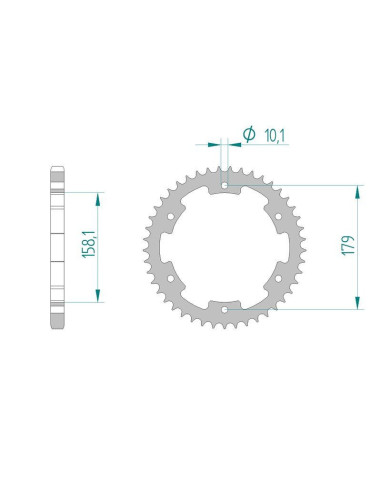 Kit chaine DID  ACIER APRILIA ETV 1000 CAPONORD 2001 à 2006