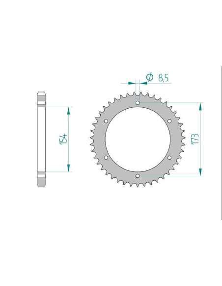 Kit chaine DID  ACIER APRILIA RST 1000 FUTURA 2001 à 2003