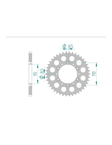 Kit chaine DID  ALU APRILIA CLIMBER 240    0 à    0