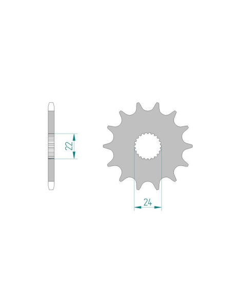 Kit chaine DID  ALU APRILIA CLIMBER 280    0 à    0