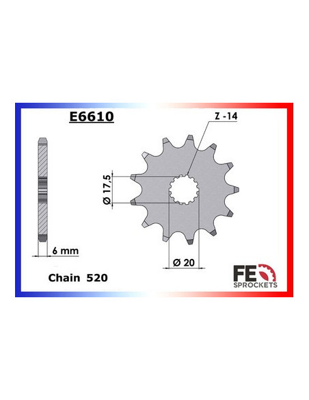 125.EC R '15/16 13X46 RK520MXZ