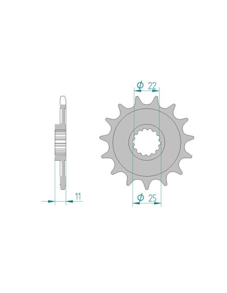 Kit chaine DID  ALU APRILIA MXV 450 ANTIBOUE 2009 à 2011