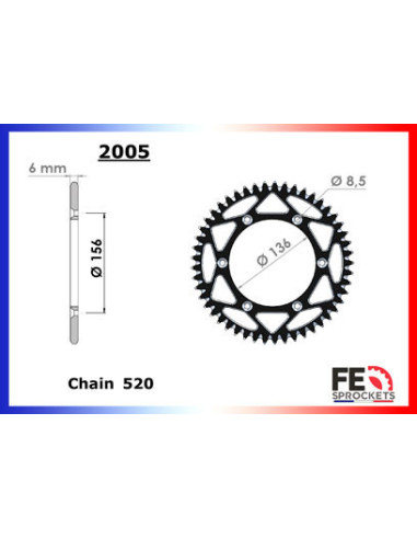 300.EC (2T) ENDURO '11/15 13X48 RK520MXZ µ
