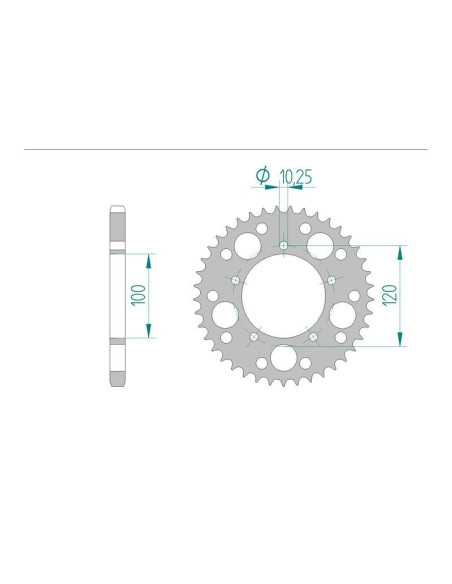 Kit chaine DID  ALU APRILIA TUONO 1000 FIGHTER/RACING 2003 à 2005