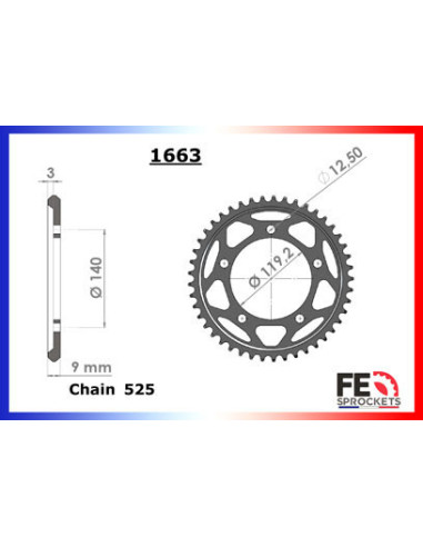 S.1000.RR Abs '19/22 17X45 RK525FEX µ