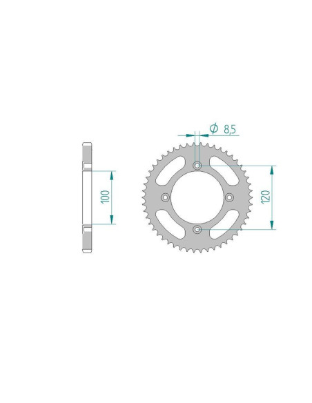 Kit chaine DID  ACIER BETA 50 RR / FACTORY   428 4 FIXATIONS 2005 à 2011
