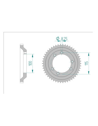 Kit chaine DID  ACIER BETA 50 RR SM COUR DEPORTEE 1998 à 2000