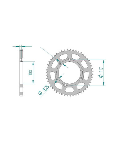 Kit chaine DID  ACIER BETA 50 RR SM 6 FIXATIONS COURONNE 2002 à 2005
