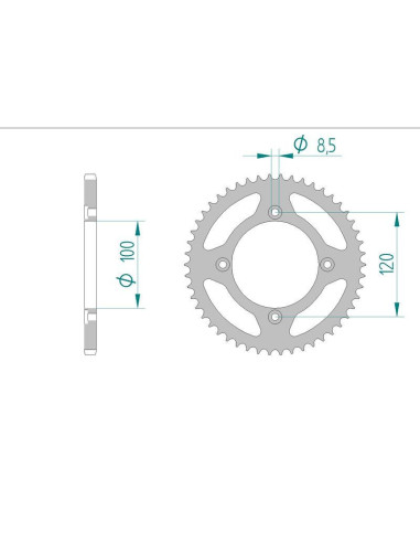 Kit chaine DID  ACIER BETA 50 RR SM 4 FIXATIONS 2005 à 2011