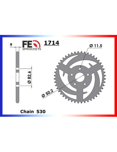 1200.SPORTSTER '84/89 (4vit) 21X40 RK530GSV3
