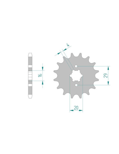 Kit chaine DID  ACIER BETA 125 RR 2010 à 2011