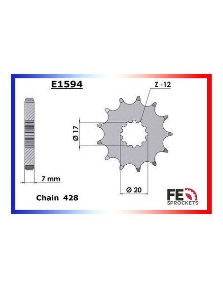 X.LIMIT.50 SM '03/06 12X48 RK428MXZ  (Transformation en 428)