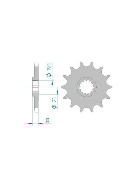Kit chaine DID  ACIER BETA 350 JONATHAN 2003 à 2004