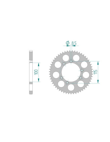 Kit chaine DID  ALU BETA 50 RR 1998 à 2001