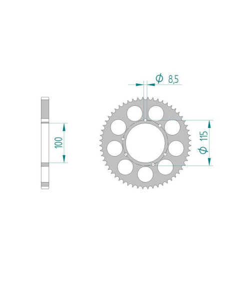 Kit chaine DID  ALU BETA 50 RR " ALU" 2003 à 2006