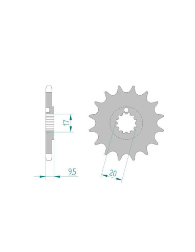 Kit chaine DID  ALU BETA 125 TECHNO    0 à    0