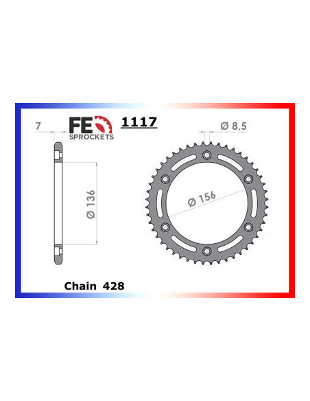 125.AJP '03/13 15X48 RK428MXZ *