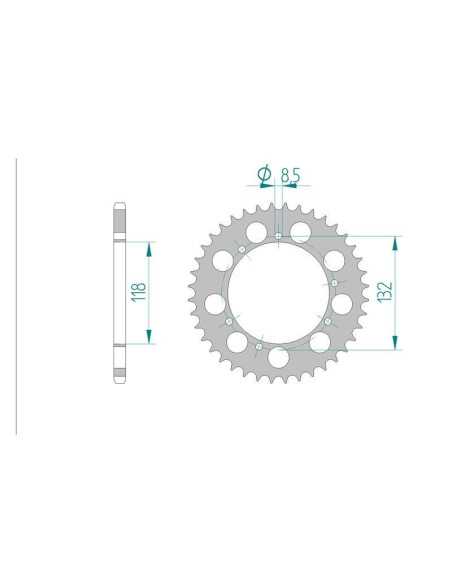 Kit chaine DID  ALU BETA 240 SUPER T 1994 à 1994