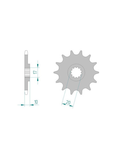 Kit chaine DID  ALU BETA 240 TECHNO 1996 à 1997